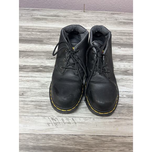 Dr. Martens Men’s 7 Black Leather Steel Toe Work Boots Industrial Safety main image 5